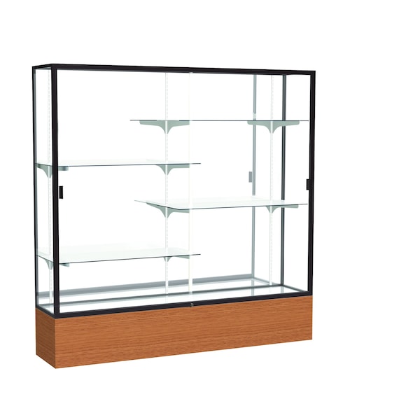Floor Display Case 72x72x16, Mirror, Dark Bronze